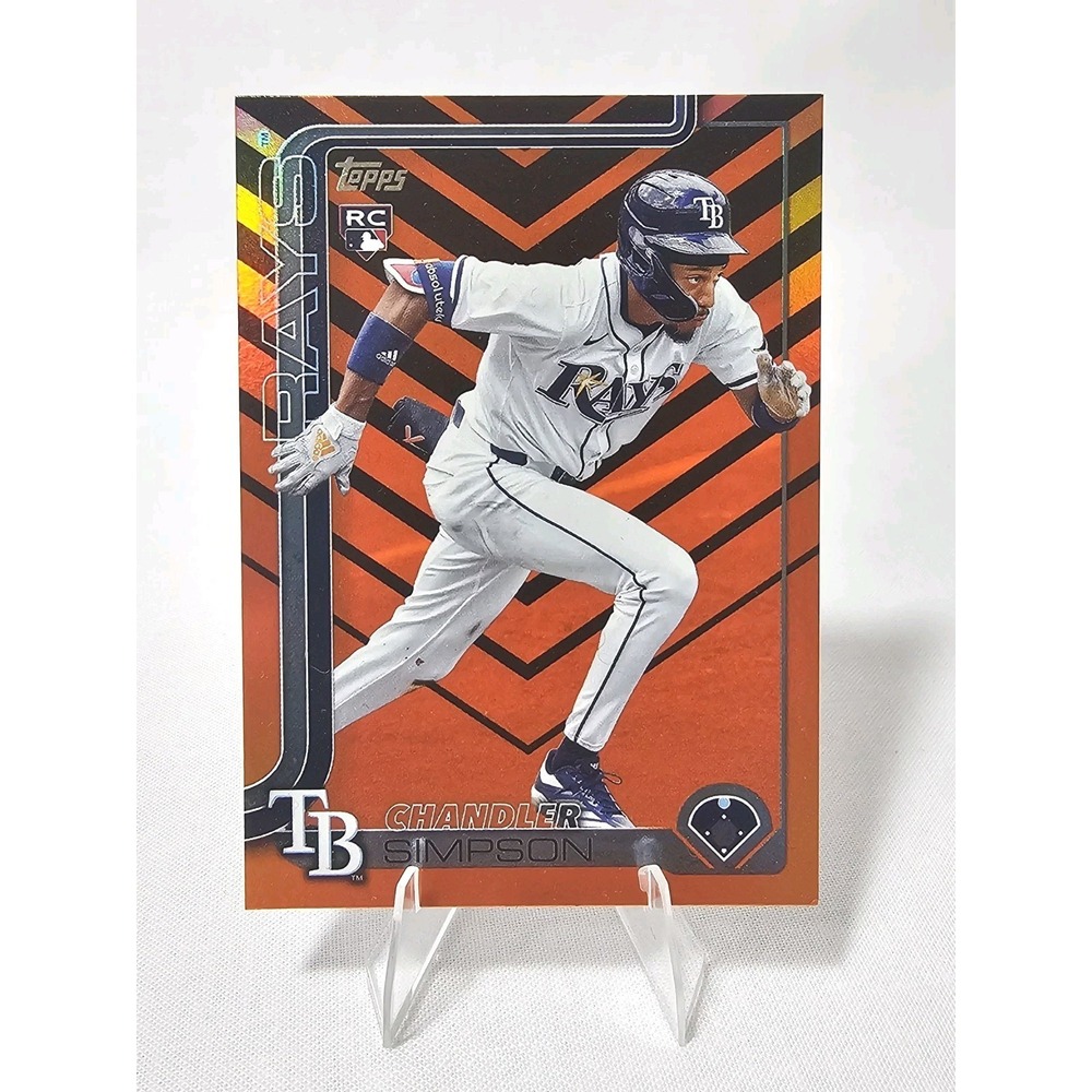 2025 Topps Update Series Chandler Simpson #US277 Holiday Orange & Black Foil (RC